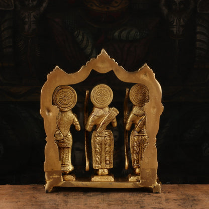 Brass Antique Ram Darbar Statue Rama Family Idol Religious Home Temple Decor 7" by vendor-unknown - Hindu Gods (View 5)