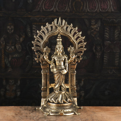 Brass Balaji Statue On Tortoise Antique Religious Venkateshvara Idol Decor 16" by vendor-unknown - Gifting (View 3)
