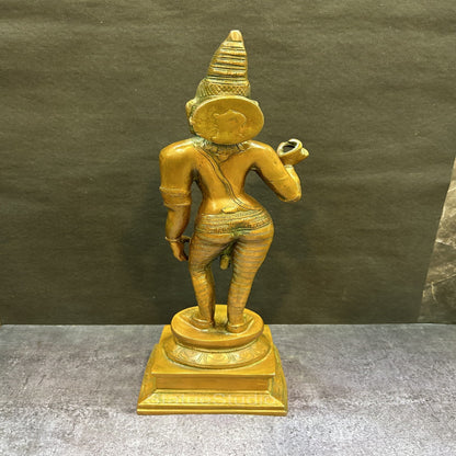 Brass Standing Parvati Uma Devi Idol Copper Patina Finish For Home Decor 1.5 Feet by vendor-unknown - Hindu Gods (View 4)