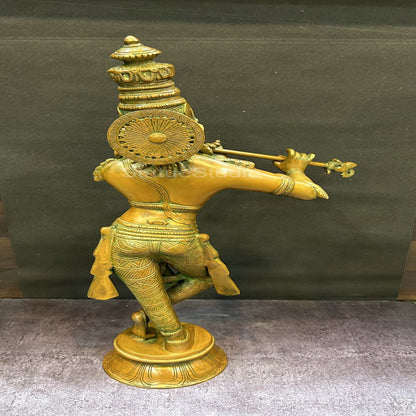 Brass Krishna Statue in Copper Patina Finish 2 Feet by StatueStudio by vendor-unknown - Hindu Gods (View 5)