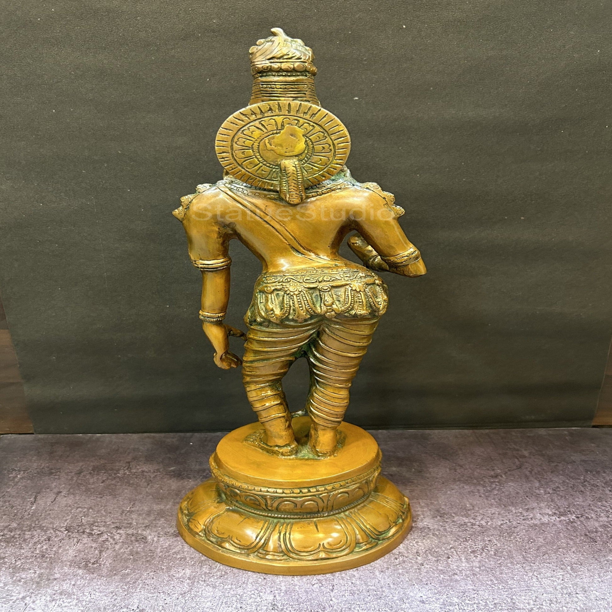 Brass Standing Parvati Idol Uma Devi Statue Copper Patina Finish For Home Decor 1.5 Feet - Image 4