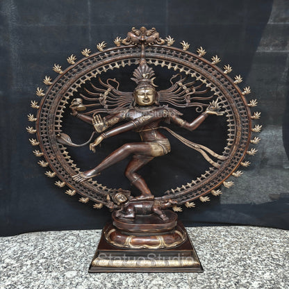 Brass Nataraja Statue Sculpture Lord Shiva Idol Showpiece Home Decor 3 Feet by vendor-unknown - Hindu Gods (View 2)