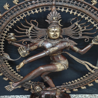 Brass Nataraja Statue Sculpture Lord Shiva Idol Showpiece Home Decor 3 Feet by vendor-unknown - Hindu Gods (View 3)