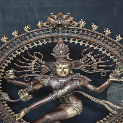 Brass Nataraja Statue Sculpture Lord Shiva Idol Showpiece Home Decor 3 Feet by vendor-unknown - Hindu Gods (View 4)