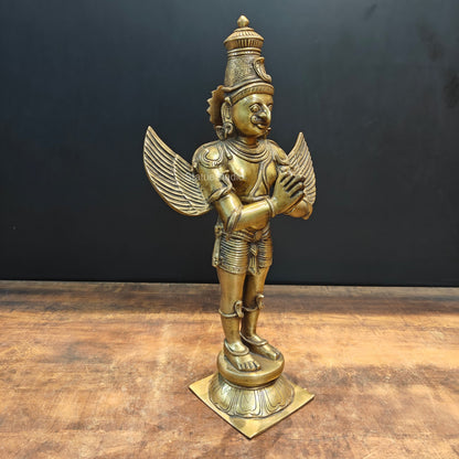 Brass Standing Garuda Idol For Home Decor Showpiece 2 Feet by vendor-unknown - Hindu Gods (View 5)