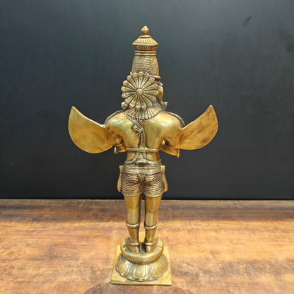 Brass Standing Garuda Idol For Home Decor Showpiece 2 Feet by vendor-unknown - Hindu Gods (View 8)