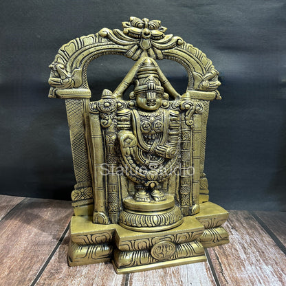 Brass Tirupathi Balaji Statue Antique Finish For Home Decor 19" by vendor-unknown - Hindu Gods (View 3)