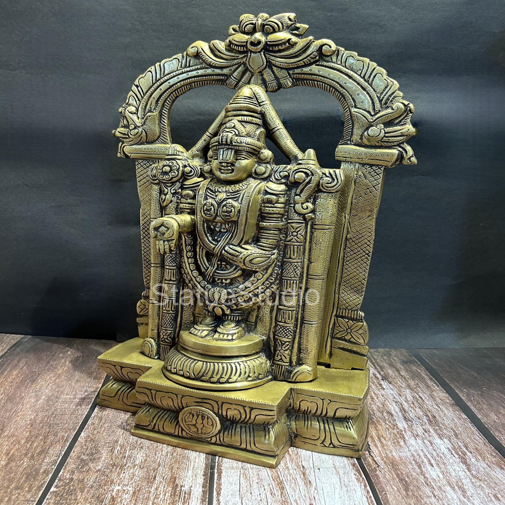 Brass Tirupathi Balaji Statue Antique Finish For Home Decor 19" - Image 4