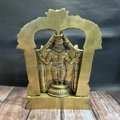 Brass Tirupathi Balaji Statue Antique Finish For Home Decor 19" by vendor-unknown - Hindu Gods (View 5)