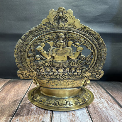 Brass Large Ganesha Diya For Home Temple Religious Decor Showpiece 16" by vendor-unknown - Spiritual (View 4)