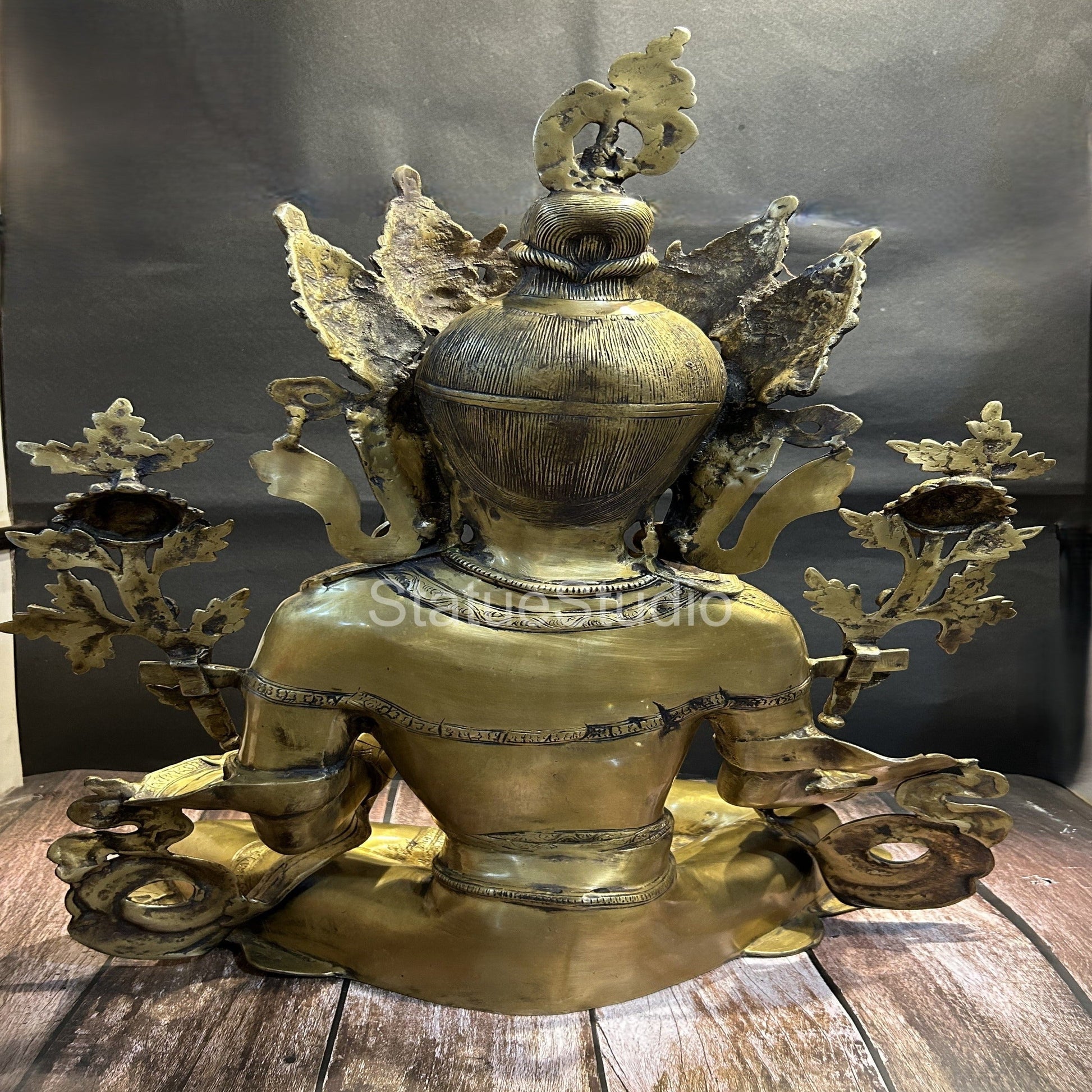 Brass Large Buddhist Tara Idol Antique Finish For Home Decor Showpiece 2 Feet - Image 4