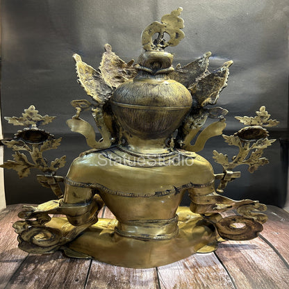 Brass Large Buddhist Tara Idol Antique Finish For Home Decor Showpiece 2 Feet by vendor-unknown - Buddha (View 4)