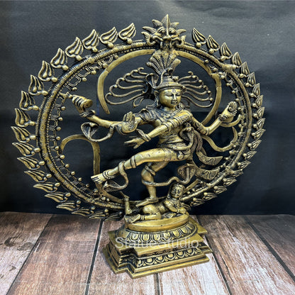 Brass Nataraja Statue Dancing Shiva Idol For Home Decor Showpiece 2 Feet by vendor-unknown - Hindu Gods (View 2)