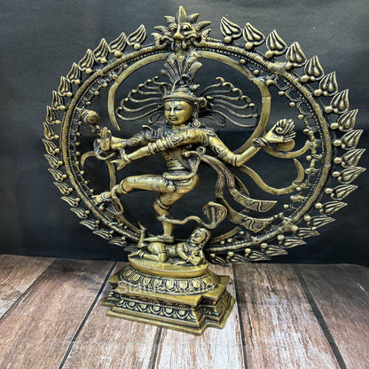 Brass Nataraja Statue Dancing Shiva Idol For Home Decor Showpiece 2 Feet by vendor-unknown - Hindu Gods (View 3)