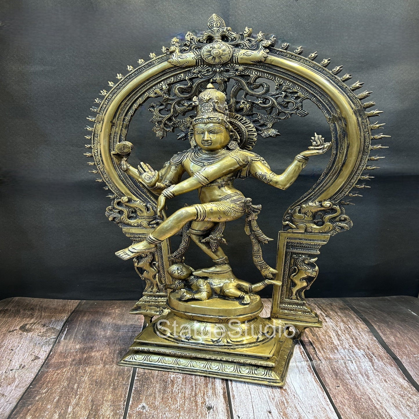 Brass Large Nataraja Idol Antique Finish For Home Office Decor Showpiece 2 Feet