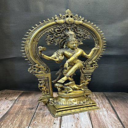 Brass Large Nataraja Idol Antique Finish For Home Office Decor Showpiece 2 Feet by vendor-unknown - Hindu Gods (View 2)