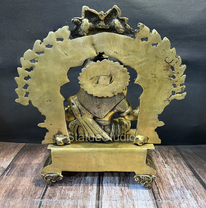 Brass Goddess Lakshmi Statue Antique Finish For Home Decor 1.5 Feet by vendor-unknown - Hindu Gods (View 5)