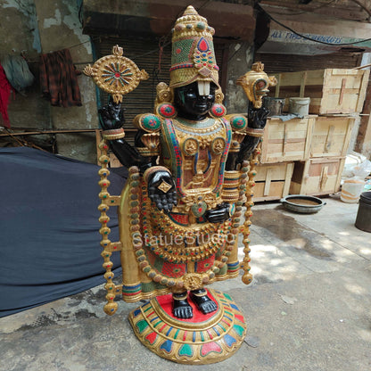 Brass Large Tirupati Balaji Statue Stone Work For Home Decor 6 Feet by vendor-unknown - Hindu Gods (View 7)