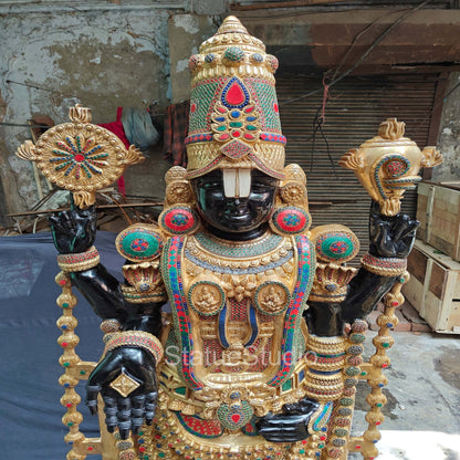 Brass Large Tirupati Balaji Statue Stone Work For Home Decor 6 Feet by vendor-unknown - Hindu Gods (View 8)