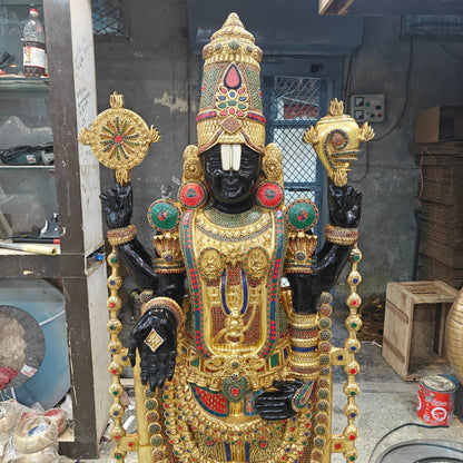 Brass Large Tirupati Balaji Statue Stone Work For Home Decor 6 Feet by vendor-unknown - Hindu Gods (View 21)