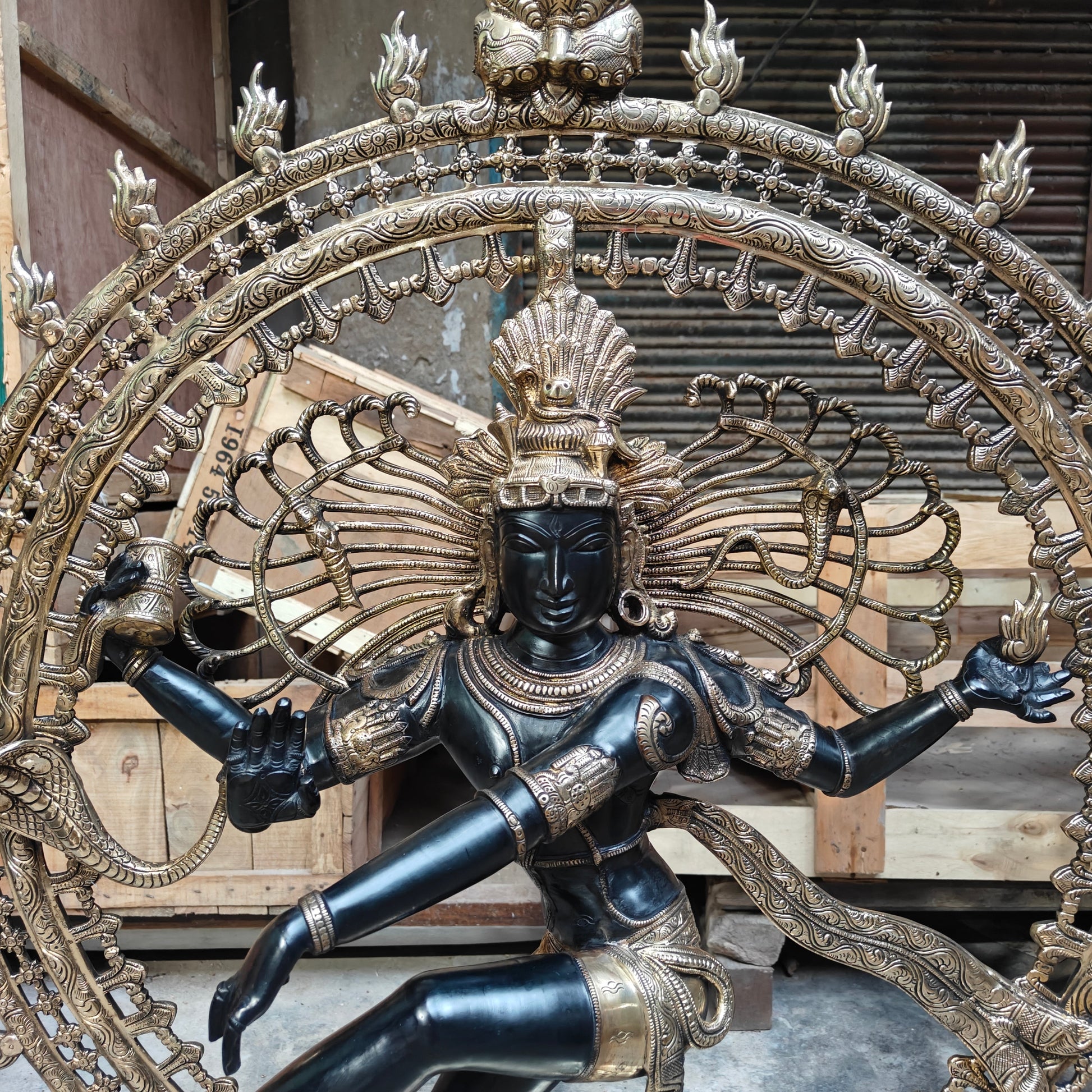 Brass Large Nataraja Statue Showpiece For Home Decor 4 Feet - Image 11