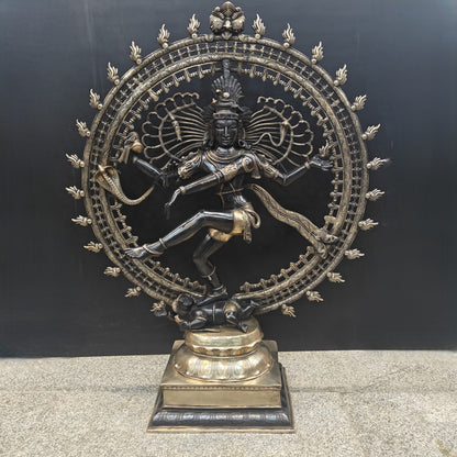 Brass Large Nataraja Statue Showpiece For Home Decor 4 Feet by vendor-unknown - Hindu Gods (View 4)