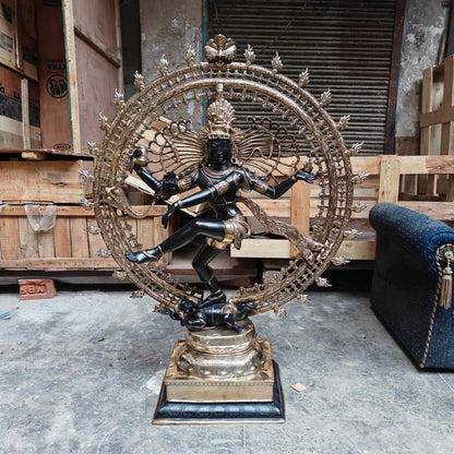 Brass Large Nataraja Statue Showpiece For Home Decor 4 Feet by vendor-unknown - Hindu Gods (View 12)