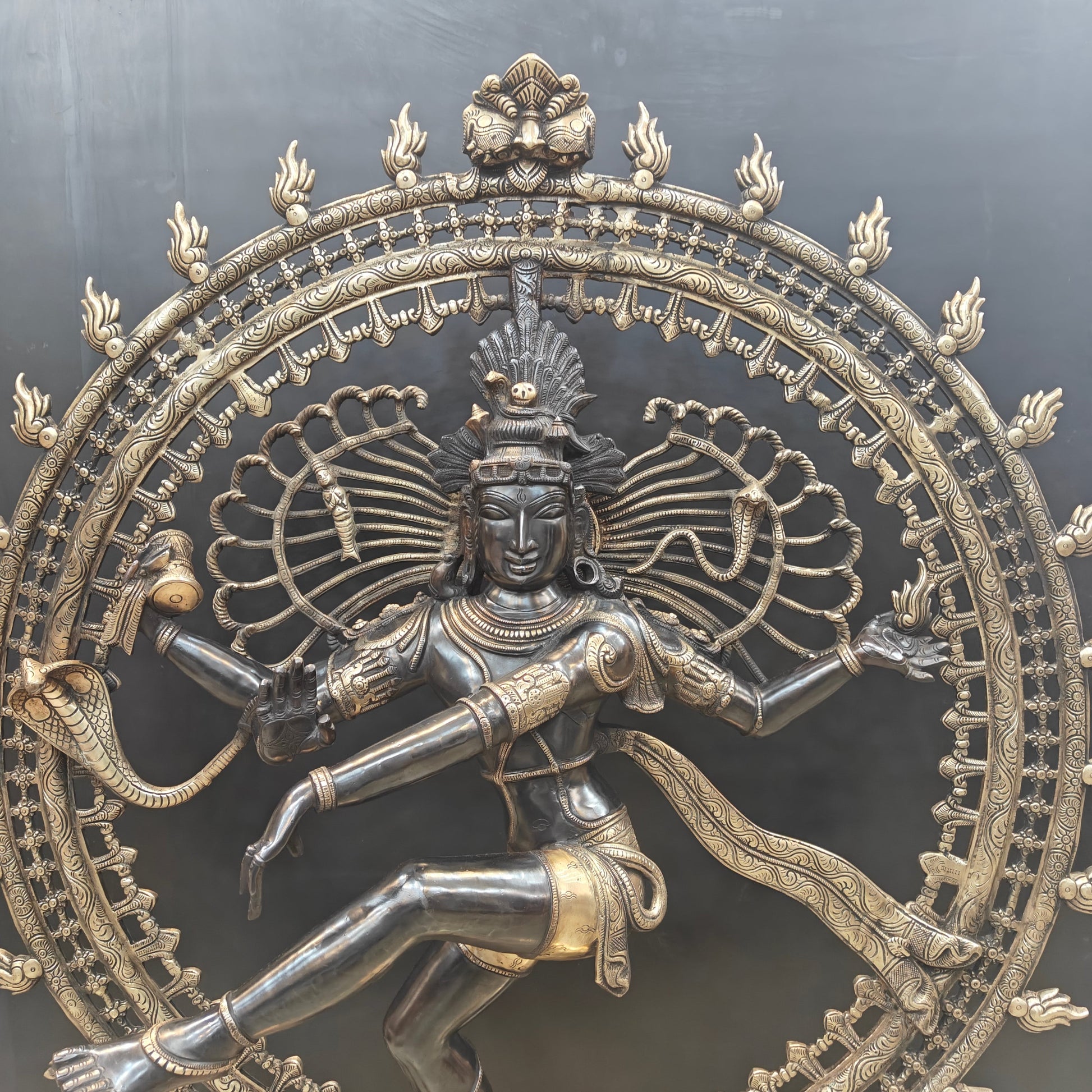 Brass Large Nataraja Statue Showpiece For Home Decor 4 Feet - Image 6