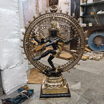 Brass Large Nataraja Statue Showpiece For Home Decor 4 Feet by vendor-unknown - Hindu Gods (View 16)