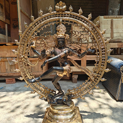 Brass Large Nataraja Statue Showpiece For Home Decor 4 Feet by vendor-unknown - Hindu Gods (View 18)