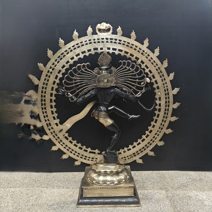 Brass Large Nataraja Statue Showpiece For Home Decor 4 Feet by vendor-unknown - Hindu Gods (View 9)