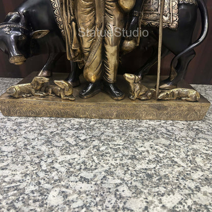 Brass Large Trinity Of Hindu God Dattatreya Idol For Home Temple Decor 2 Feet by vendor-unknown - Hindu Gods (View 13)