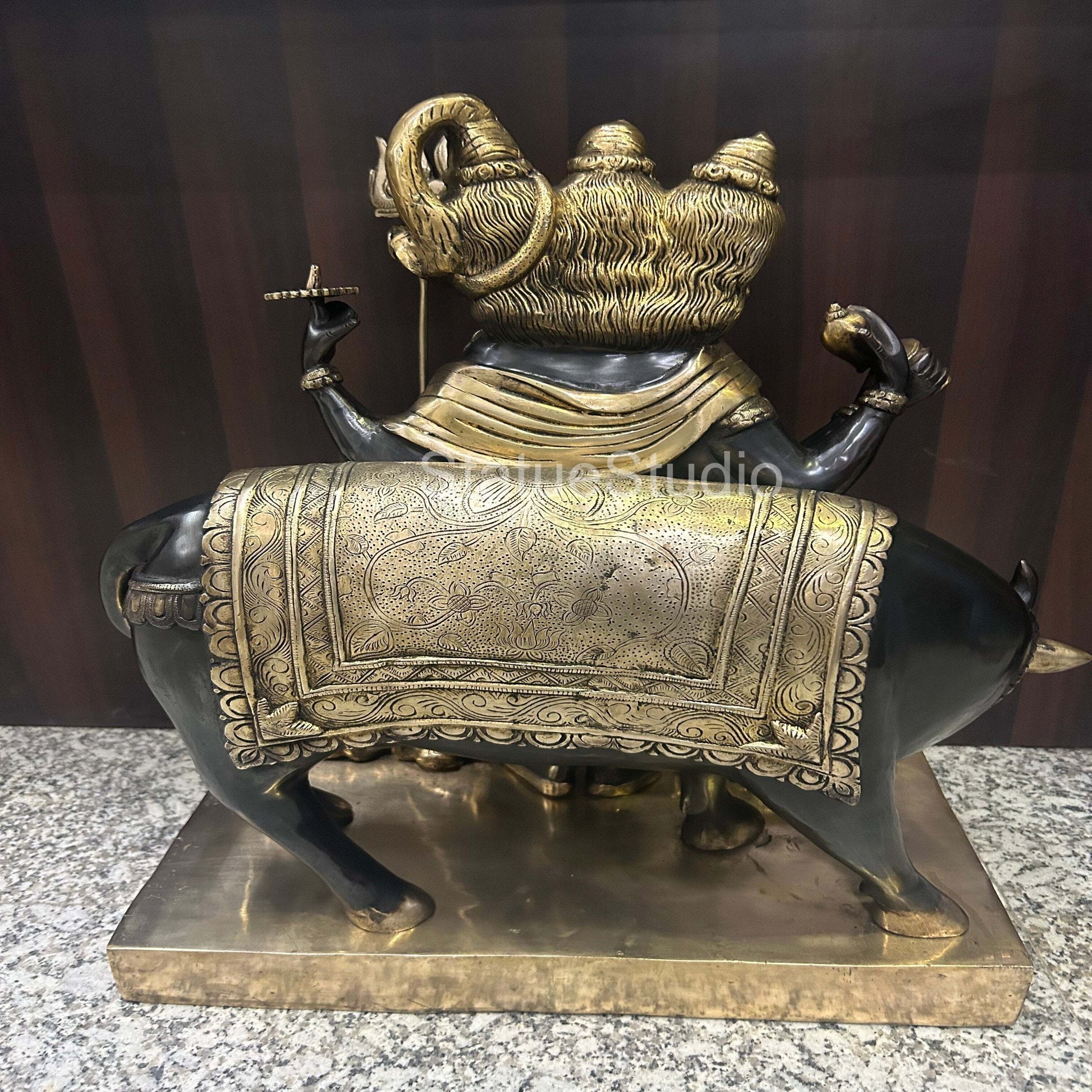 Brass Large Trinity Of Hindu God Dattatreya Idol For Home Temple Decor 2 Feet - Image 14