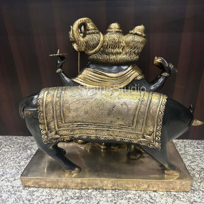 Brass Large Trinity Of Hindu God Dattatreya Idol For Home Temple Decor 2 Feet by vendor-unknown - Hindu Gods (View 14)