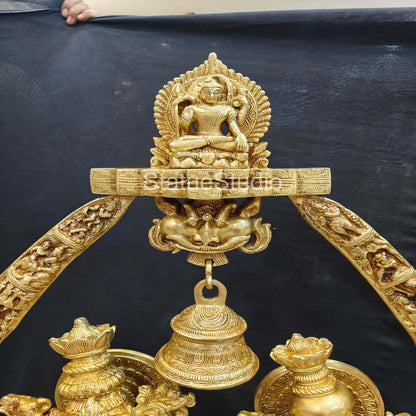 Brass Large Radha Krishna Statue With Removable Temple Set For Home Decor 4 Feet by vendor-unknown - Hindu Gods (View 8)