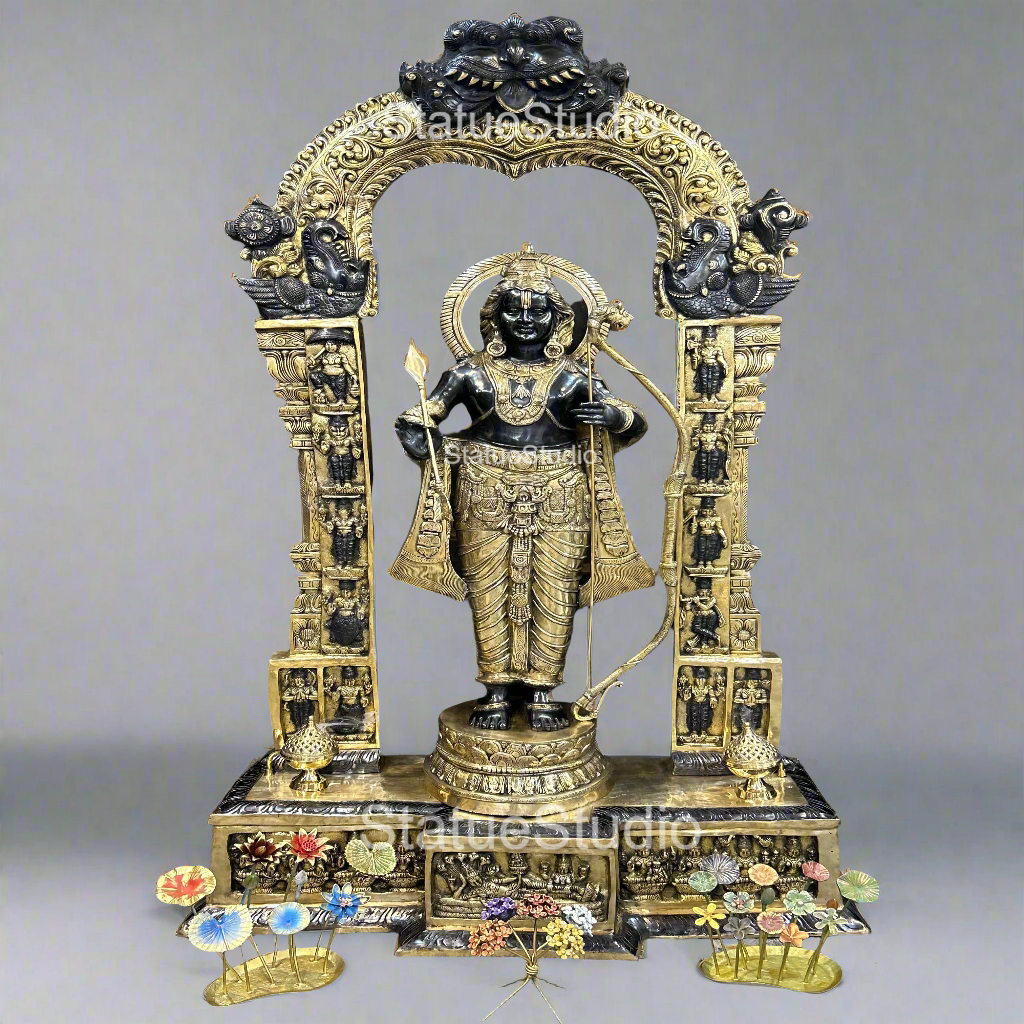Brass Large Size Exclusive Rama Statue For Home Decor 7 Feet