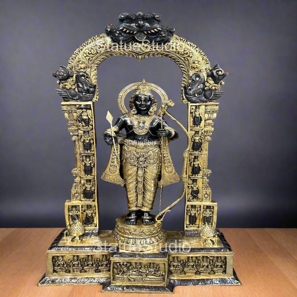 Brass Large Size Exclusive Rama Statue For Home Decor 7 Feet
