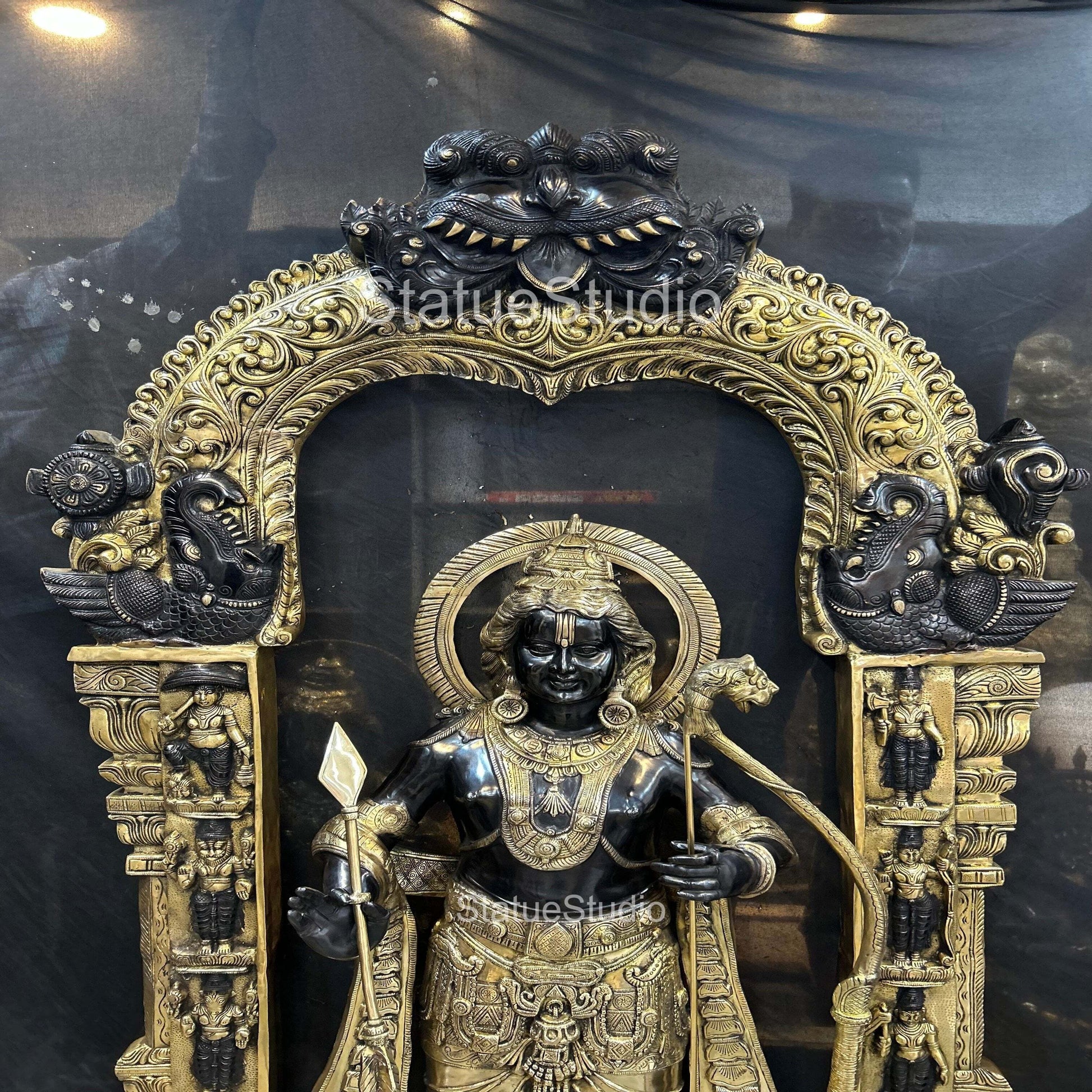 Brass Large Size Exclusive Rama Statue For Home Decor 7 Feet - Image 12
