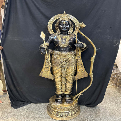 Brass Large Exclusive Ram idol Antique Finish For Home Decor 4.5 Feet by vendor-unknown - Hindu Gods (View 5)