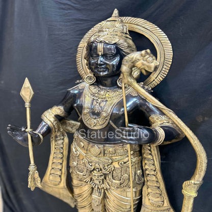 Brass Large Exclusive Ram idol Antique Finish For Home Decor 4.5 Feet by vendor-unknown - Hindu Gods (View 8)