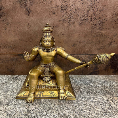 Brass Large Sitting Hanuman Idol For Home Decor 2 Feet by vendor-unknown - Hindu Gods (View 6)