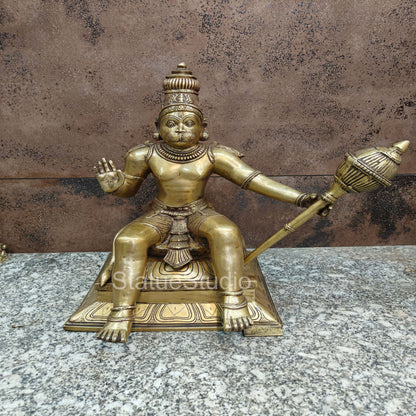 Brass Large Sitting Hanuman Idol For Home Decor 2 Feet by vendor-unknown - Hindu Gods (View 4)
