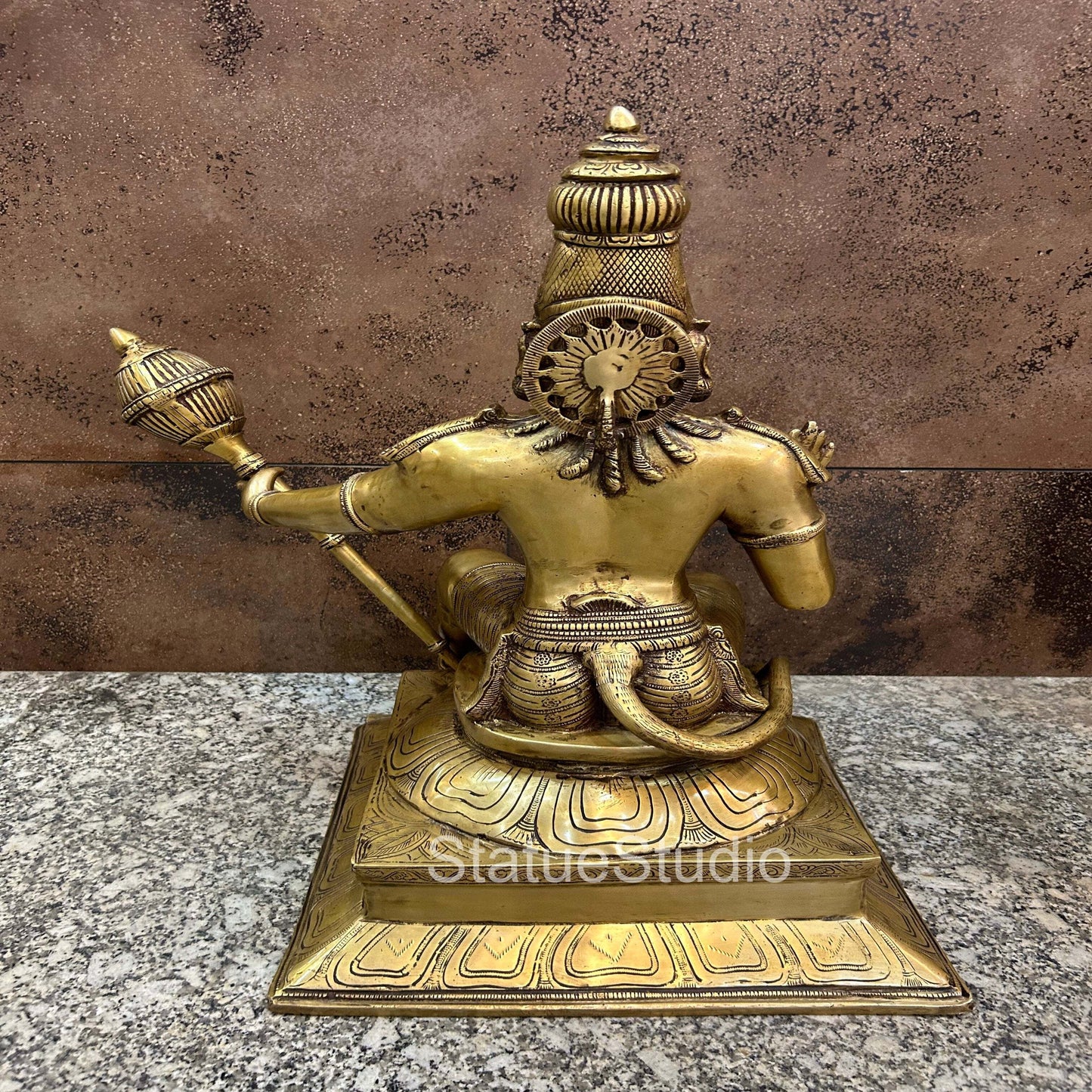 Brass Large Sitting Hanuman Idol For Home Decor 2 Feet