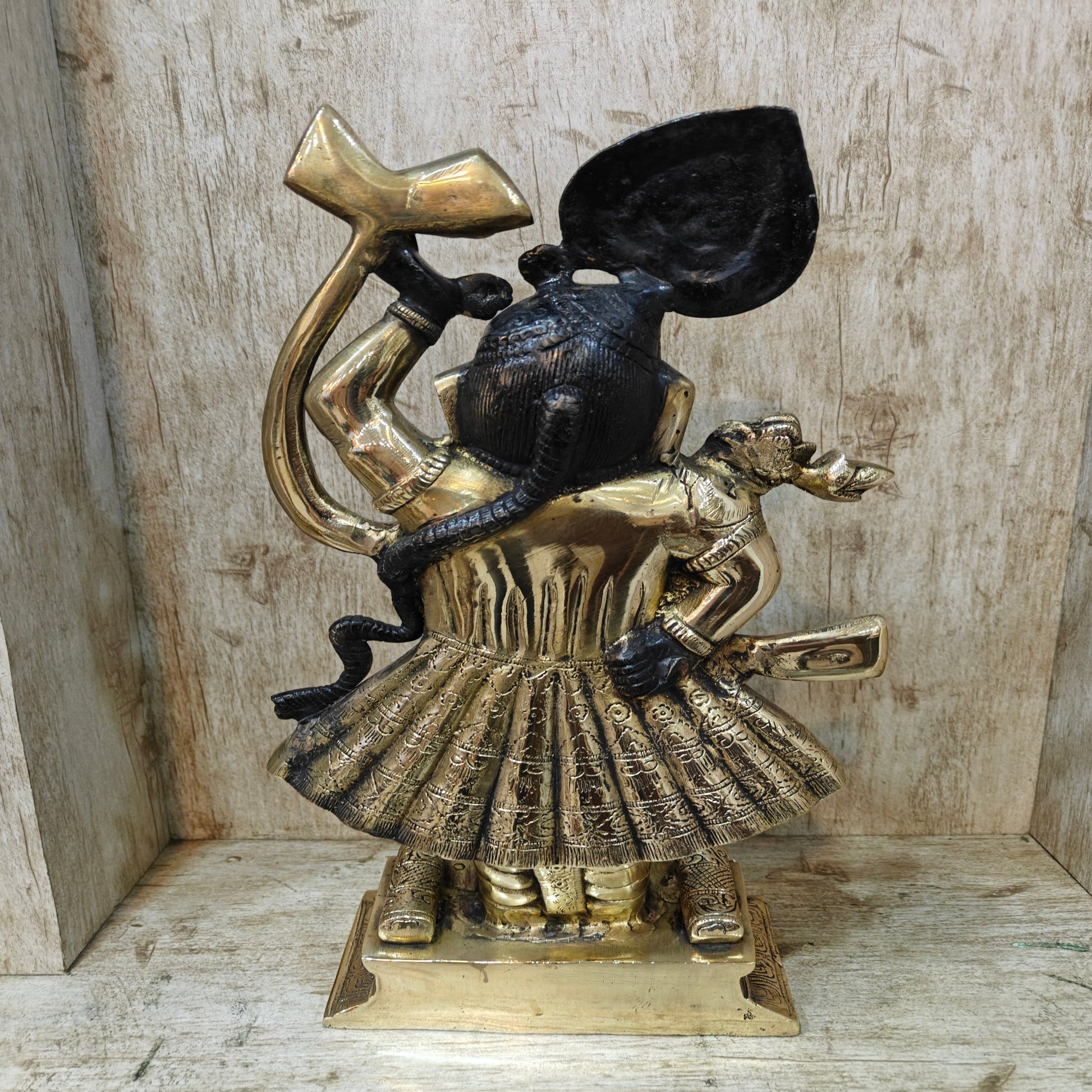 Brass Krishna As Shrinath ji Statue Black Gold Finish For Home Decor 1.5 Feet - Image 8