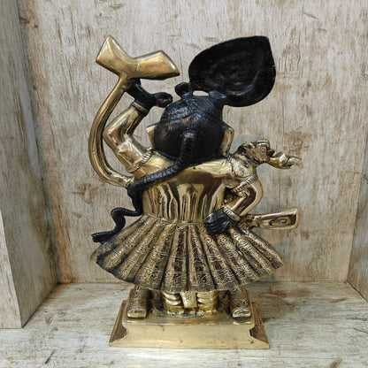 Brass Krishna As Shrinath ji Statue Black Gold Finish For Home Decor 1.5 Feet by vendor-unknown - Hindu Gods (View 8)