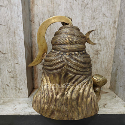 Brass Large Shiva Head Idol For Home Temple Decor 1.5 Feet by vendor-unknown - Hindu Gods (View 10)