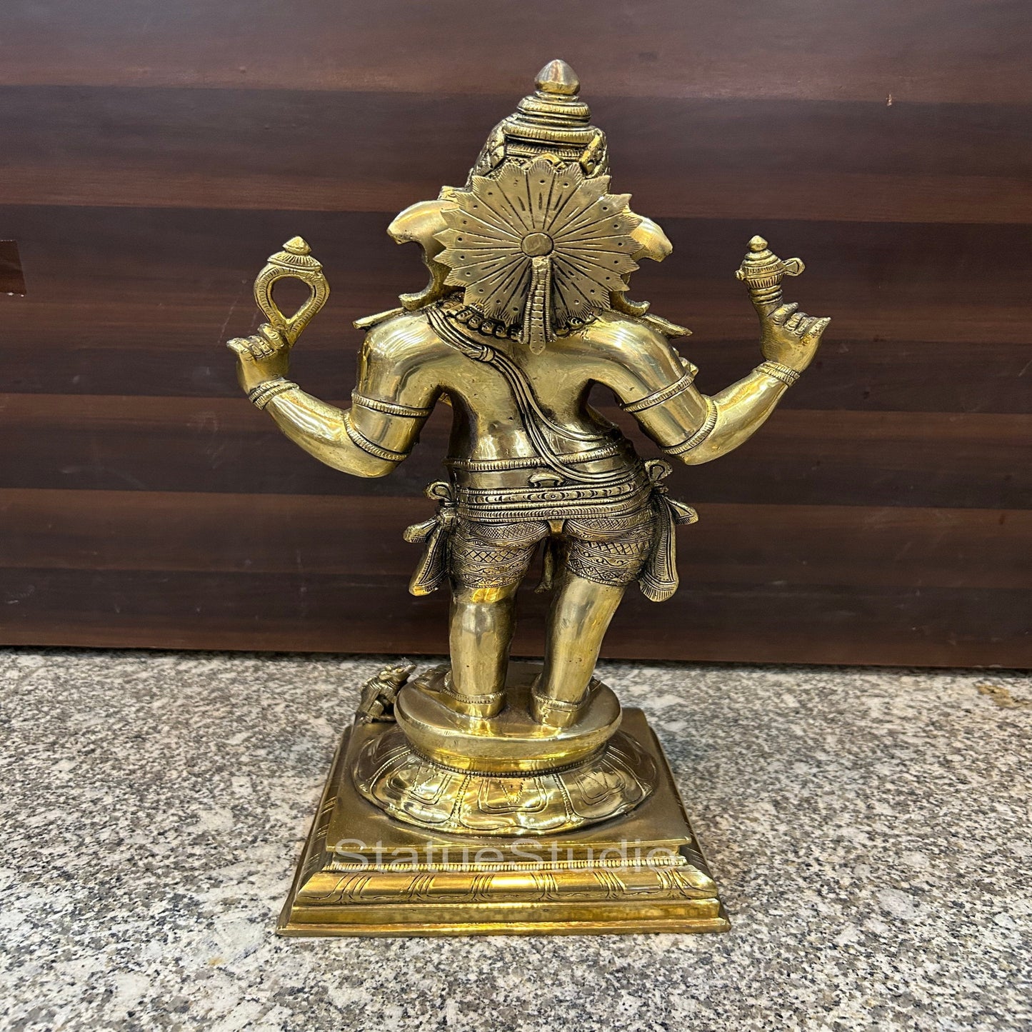 Brass Ganesha Statue For Home Decor Showpiece 1.5 Feet