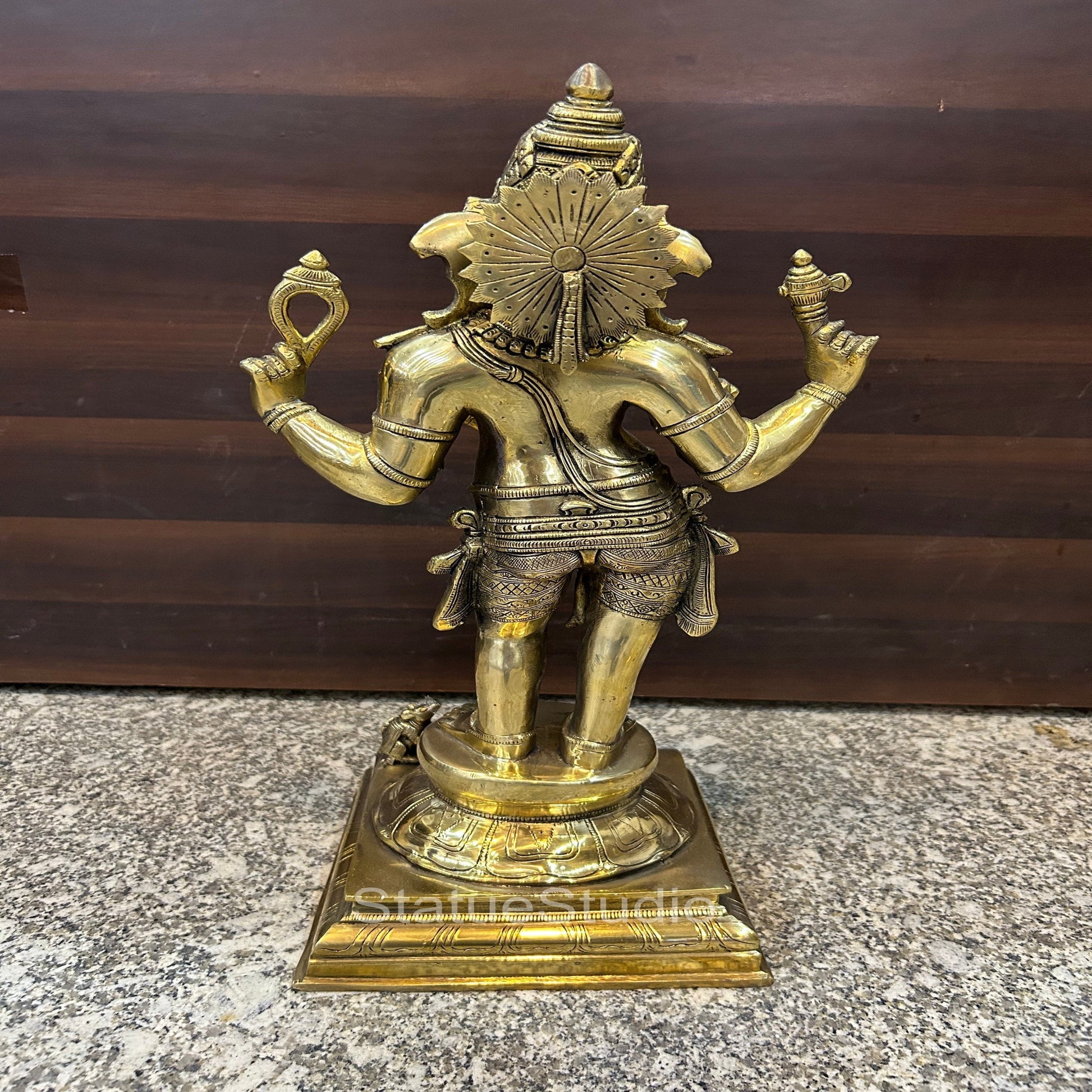 Brass Ganesha Statue For Home Decor Showpiece 1.5 Feet - Image 8