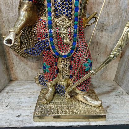 Divine Lord Rama Brass Statue Stone Work For Home Temple Showpiece 2 Feet by vendor-unknown - Hindu Gods (View 9)