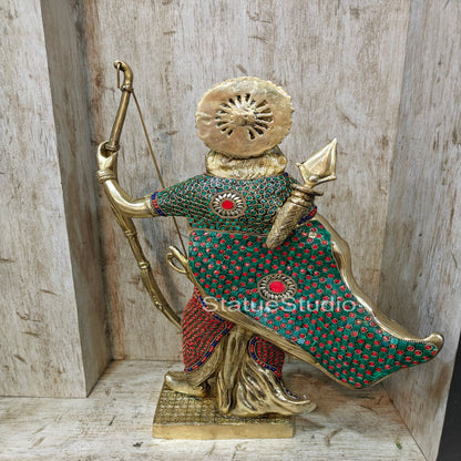 Divine Lord Rama Brass Statue Stone Work For Home Temple Showpiece 2 Feet by vendor-unknown - Hindu Gods (View 10)